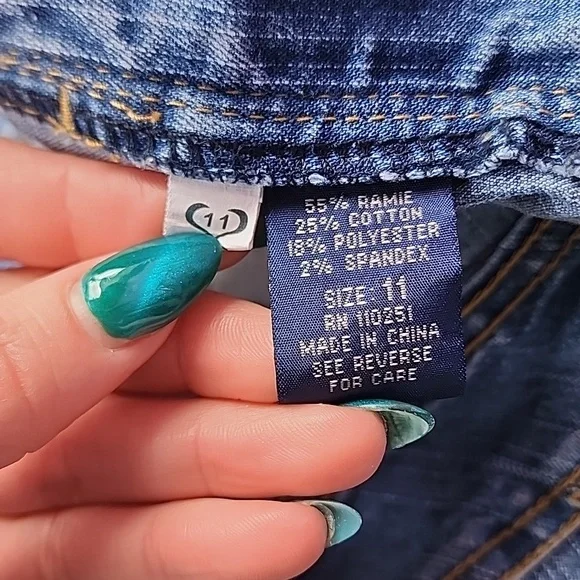 Vintage Angels Y2K Light Blue Denim Jean Pleated Skirt - Picture 4 of 10